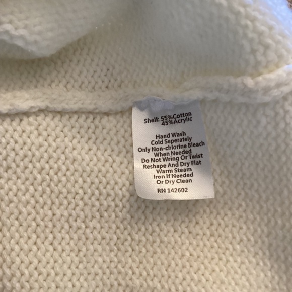 Sail to Sable off white fringe tassel sweater size medium - Picture 10 of 10